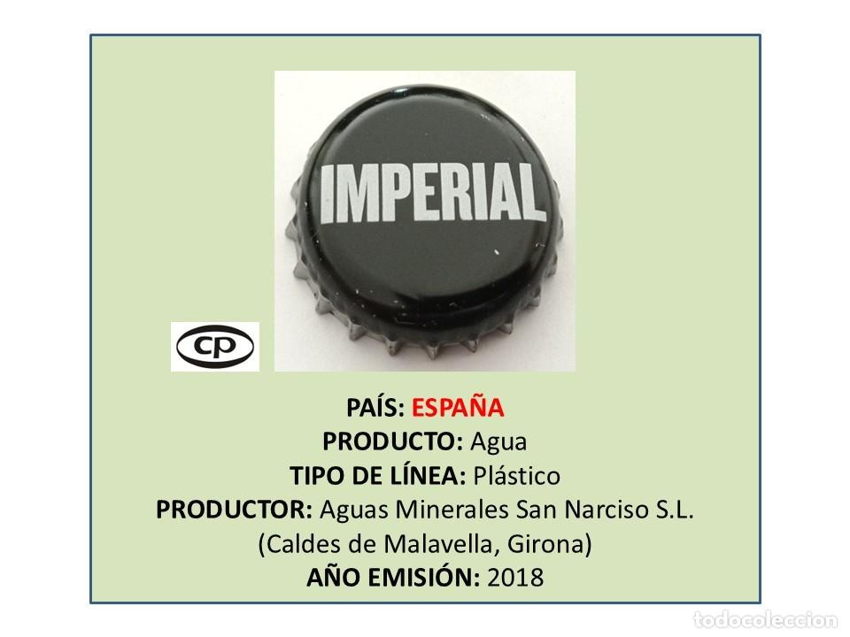Otras botellas y bebidas antiguas de colecci&oacute;n: TAPON CORONA CAPSULA CHAPA AGUA IMPERIAL (ESPA&Ntilde;A)