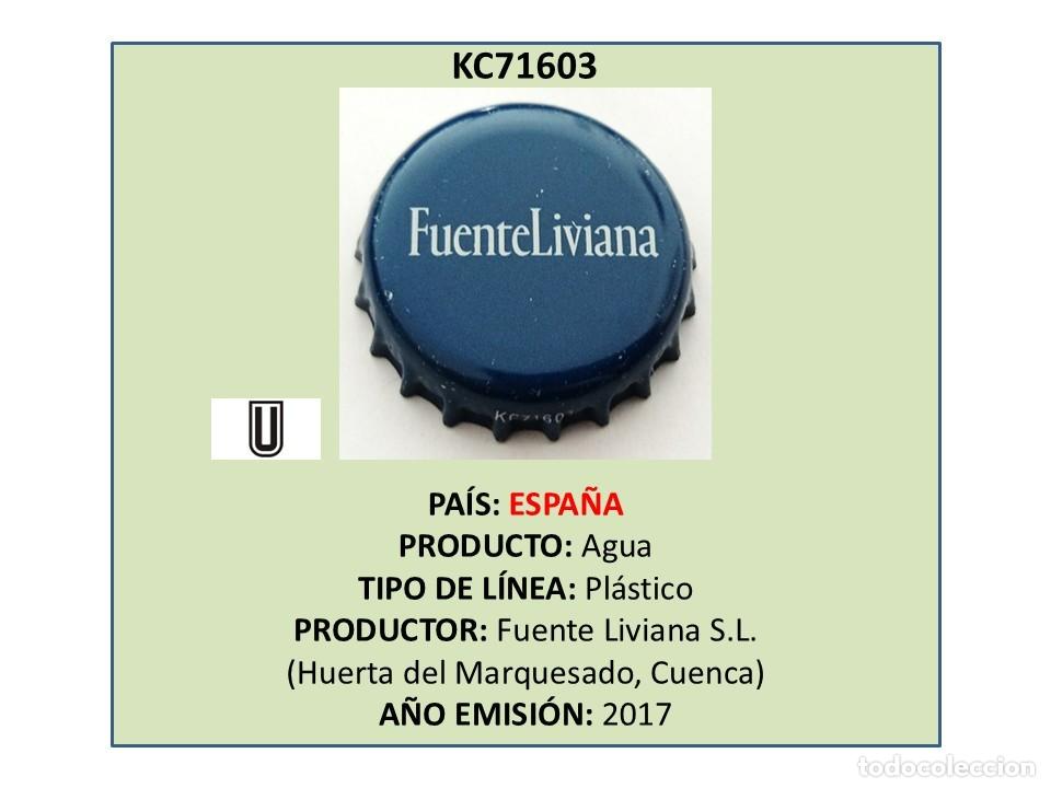 Otras botellas y bebidas antiguas de colecci&oacute;n: TAPON CORONA CAPSULA CHAPA AGUA FUENTE LIVIANA (ESPA&Ntilde;A)