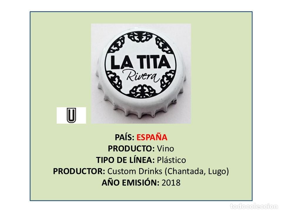 Otras botellas y bebidas antiguas de colecci&oacute;n: TAPON CORONA CAPSULA CHAPA SANGR&Iacute;A LA TITA (ESPA&Ntilde;A)