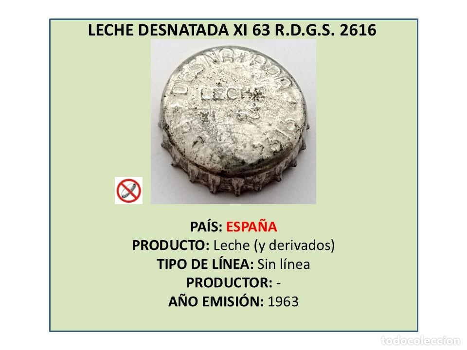 Otras botellas y bebidas antiguas de colecci&oacute;n: TAPON CORONA CAPSULA CHAPA LECHE DESNATADA XI 63 (ESPA&Ntilde;A)