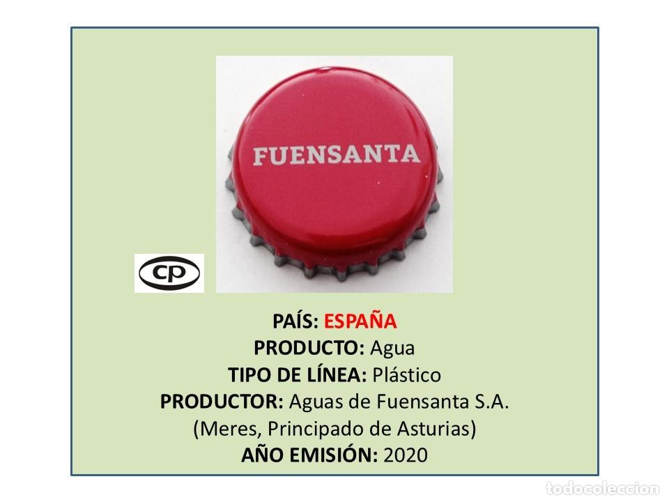 Otras botellas y bebidas antiguas de colecci&oacute;n: TAPON CORONA CAPSULA CHAPA AGUA FUENSANTA CON GAS (ESPA&Ntilde;A)