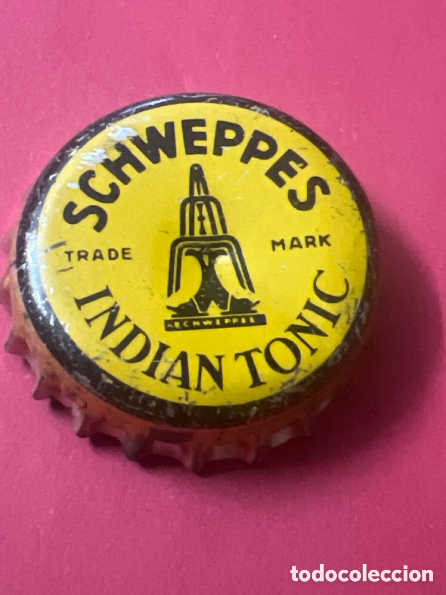 Otras botellas y bebidas antiguas de colecci&oacute;n: E868. CHAPA - Soda/Refresco - FRANCIA - Schweppes Indian Tonic Mark