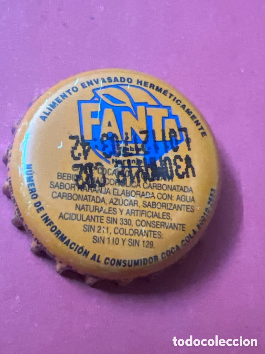 Otras botellas y bebidas antiguas de colecci&oacute;n: T4/X124/A3. CHAPA - SODA REFRESCO - BOLIVIA - FANTA