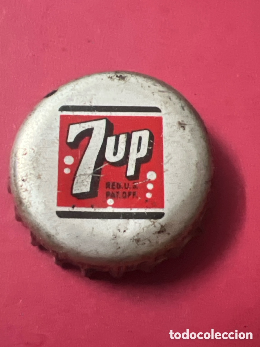 Otras botellas y bebidas antiguas de colecci&oacute;n: T4/X124/C2. CHAPA - Soda/Refresco - Estados Unidos - 7up