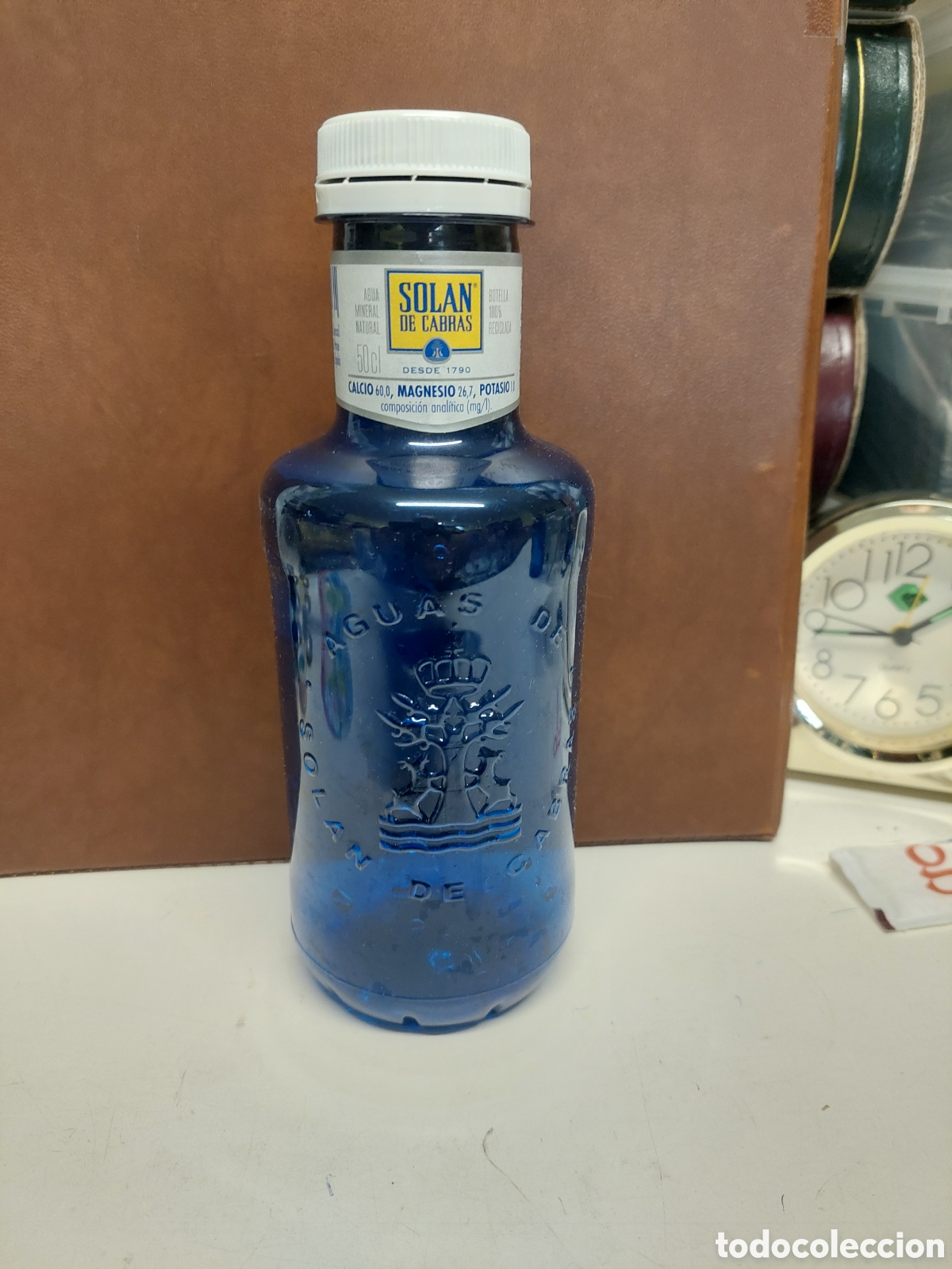 Otras botellas y bebidas antiguas de colecci&oacute;n: BOTELLA SOILAN DE CABRAS ETIQUETAS PEGATINA