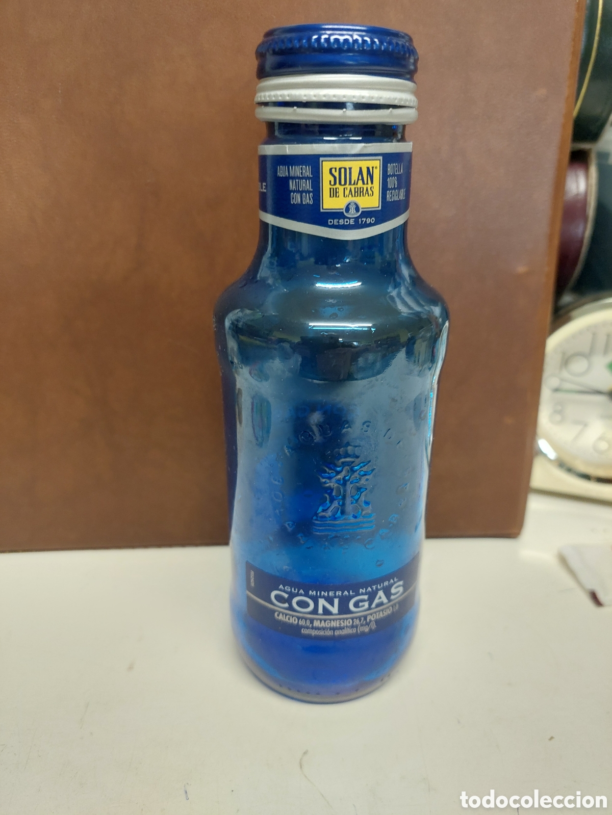 Otras botellas y bebidas antiguas de colecci&oacute;n: BOTELLA SOILAN CABRAS CON GAS PEGATINA ETIQUETA
