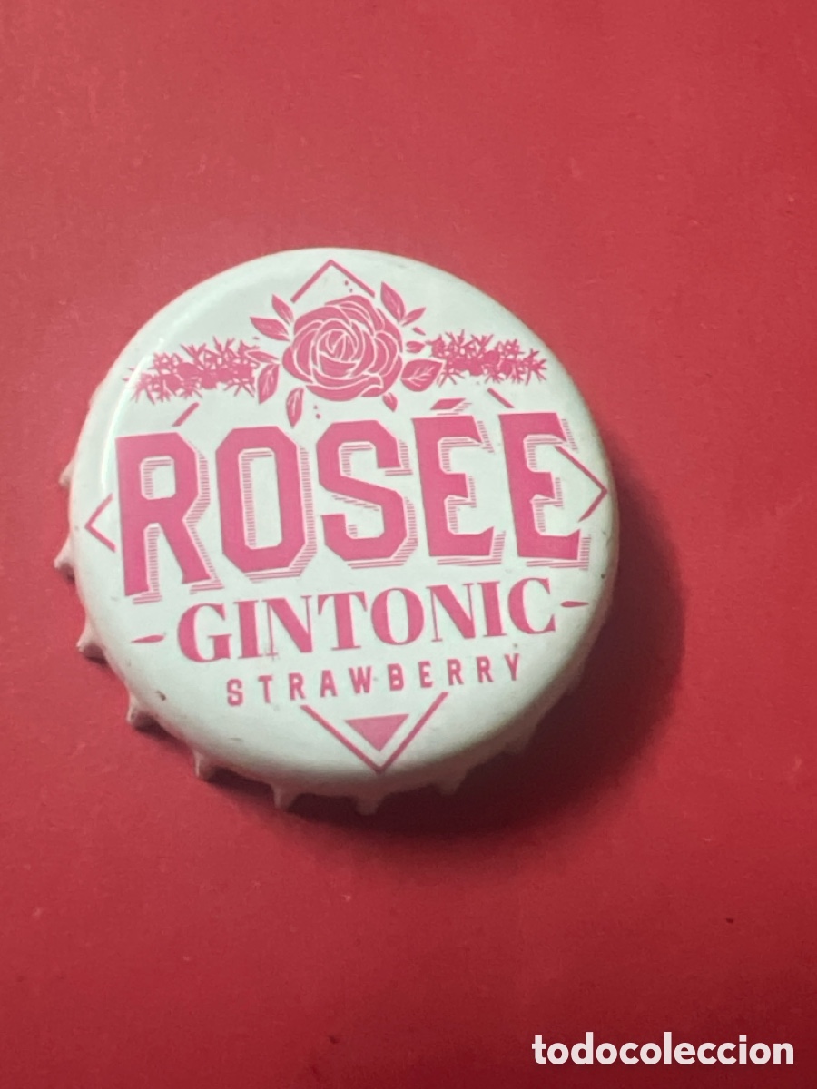 Otras botellas y bebidas antiguas de colecci&oacute;n: T4/X123/D1. CHAPA - Bebida alcoh&oacute;lica - ESPA&Ntilde;A - Ros&eacute;e Gintonic Strawberry