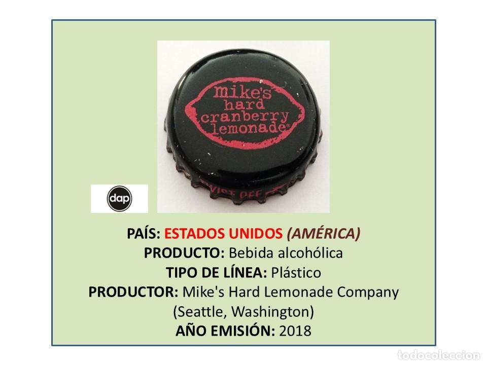 Otras botellas y bebidas antiguas de colecci&oacute;n: TAPON CORONA CAPSULA CHAPA BEBIDA ALCOH&Oacute;LICA MIKE'S HARD CRANBERRY LEMONADE (ESTADOS UNIDOS)