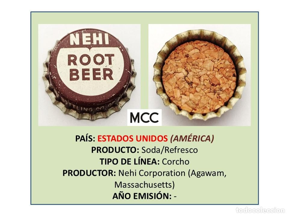 Otras botellas y bebidas antiguas de colecci&oacute;n: TAPON CORONA CAPSULA CHAPA SODA/REFRESCO NEHI ROOT BEER (ESTADOS UNIDOS)