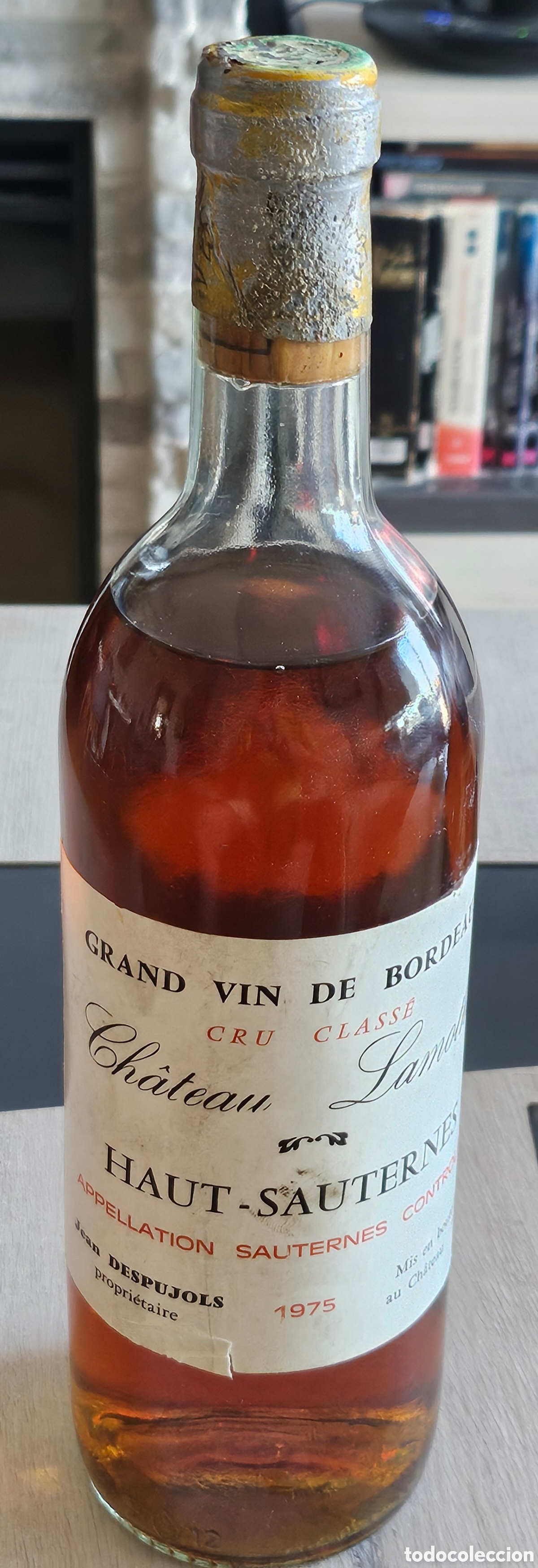Otras botellas y bebidas antiguas de colecci&oacute;n: Vino blanco dulce Haut Sauternes Chateau Lamothe 1975