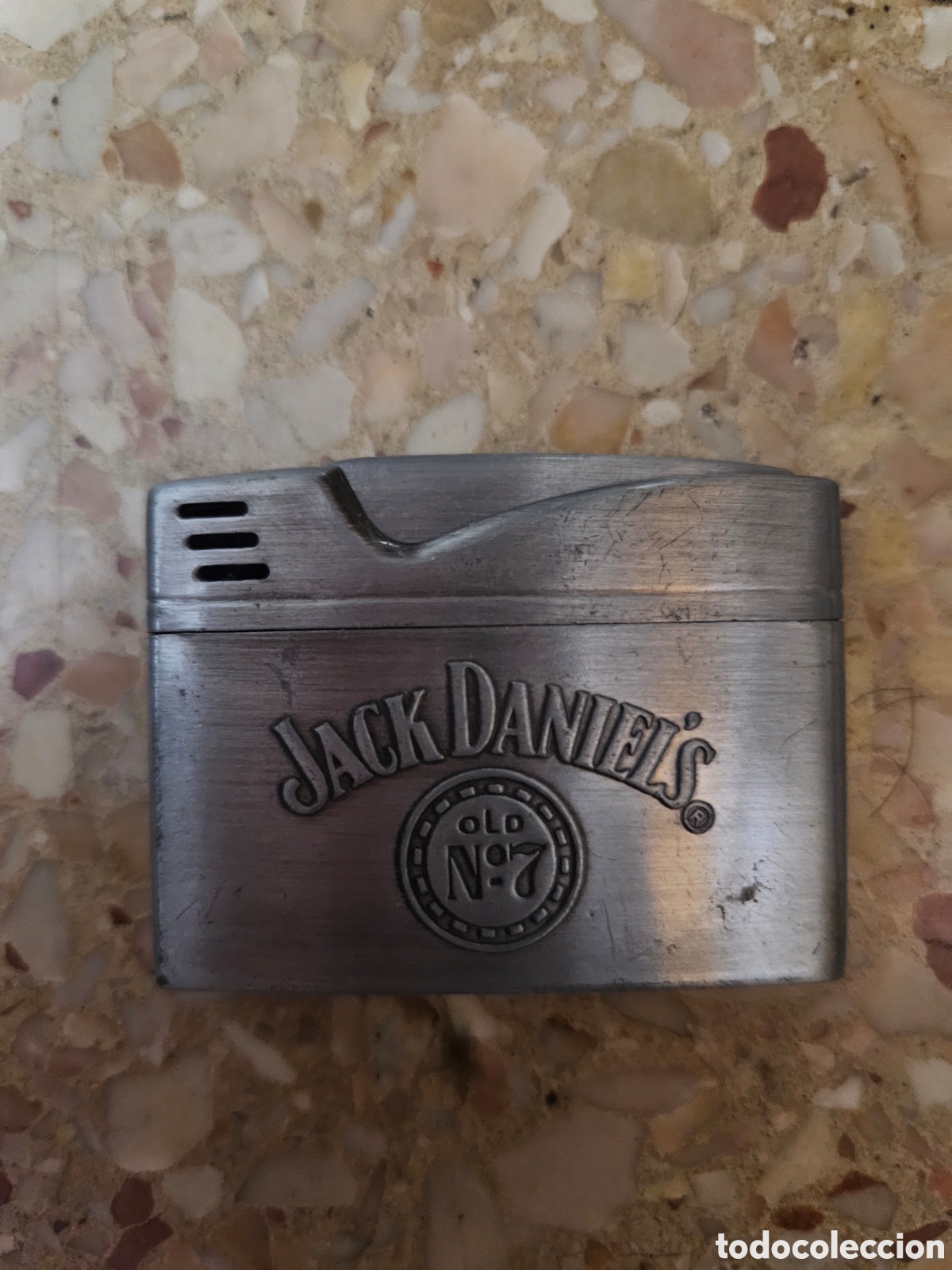 Otras botellas y bebidas antiguas de colecci&oacute;n: Mechero Encendedor Met&aacute;lico Jack Daniel's Old No. 7 Vintage Colecci&oacute;n