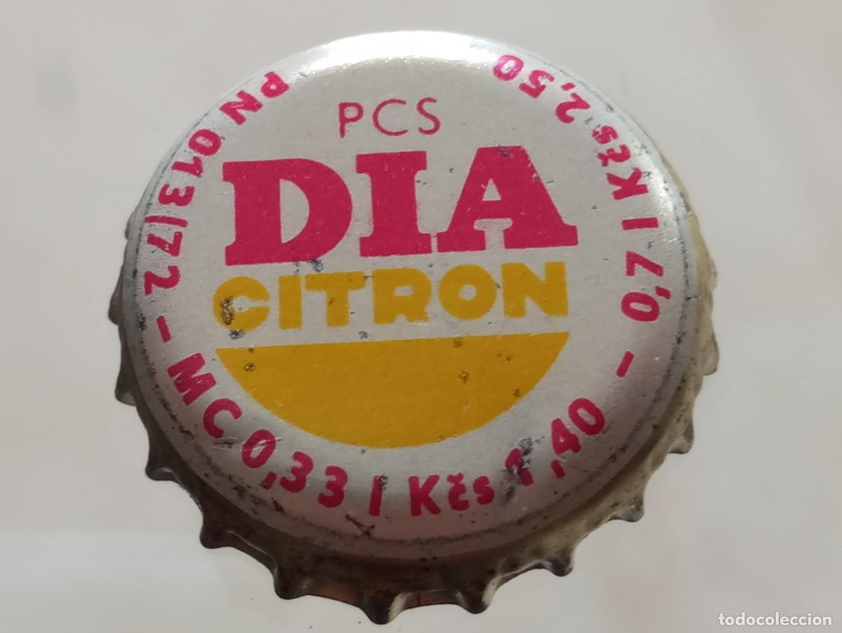 Otras botellas y bebidas antiguas de colecci&oacute;n: Chapa tap&oacute;n corona de la bebida 'checoslovaca' DIA CITRON