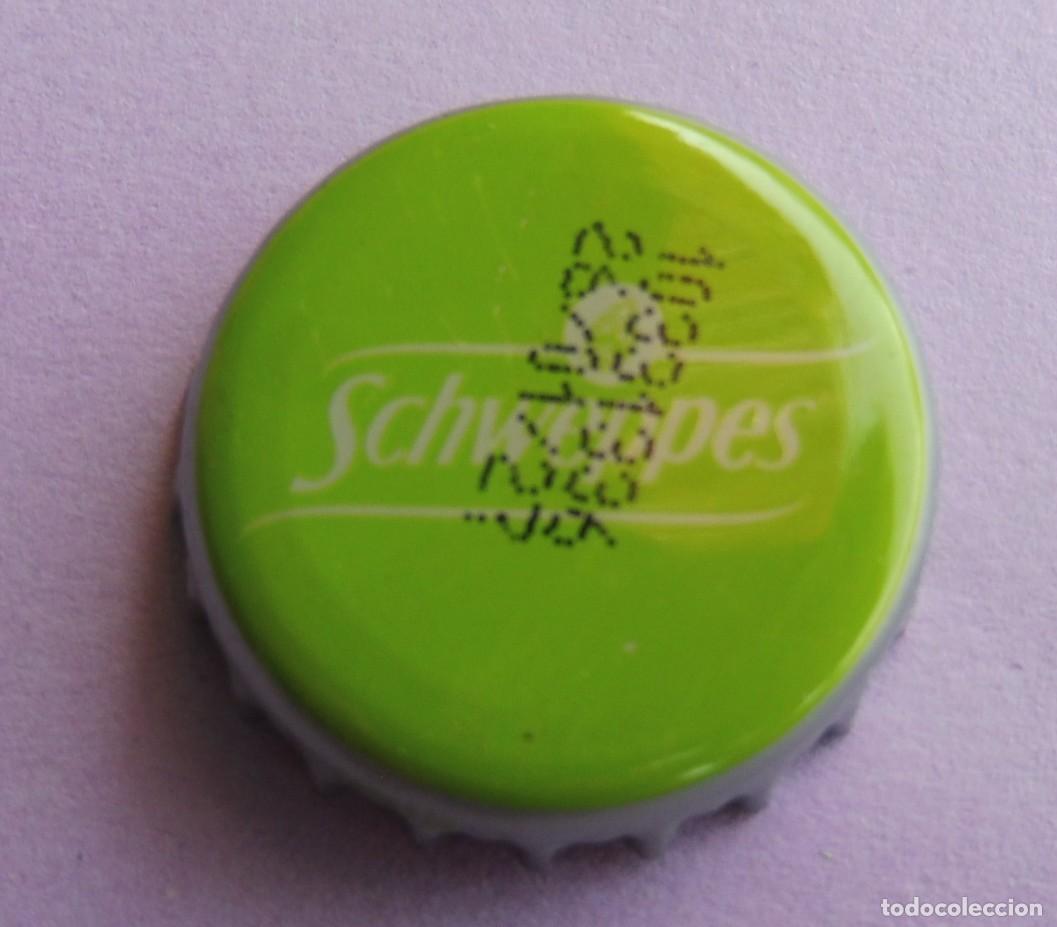 Otras botellas y bebidas antiguas de colecci&oacute;n: TAP&Oacute;N CORONA - CHAPA - SCHWEPPES LIM&Oacute;N - VER FOTOS