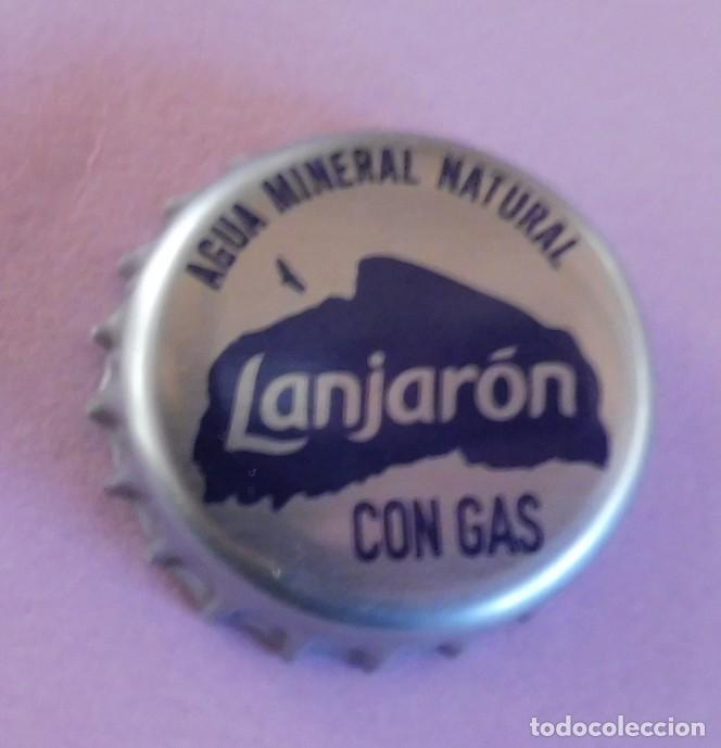 Otras botellas y bebidas antiguas de colecci&oacute;n: TAP&Oacute;N CORONA - LANJAR&Oacute;N CON GAS . VER FOTOS