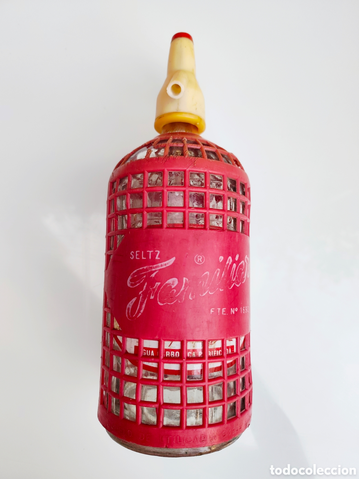Otras botellas y bebidas antiguas de colecci&oacute;n: Antiguo sif&oacute;n Seltz Familia. Hijos de Fernandez