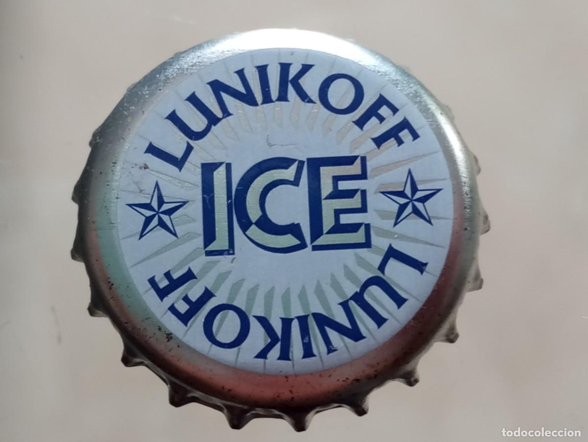 Otras botellas y bebidas antiguas de colecci&oacute;n: Chapa tap&oacute;n corona de la bebida alemana LUNIKOFF ICE