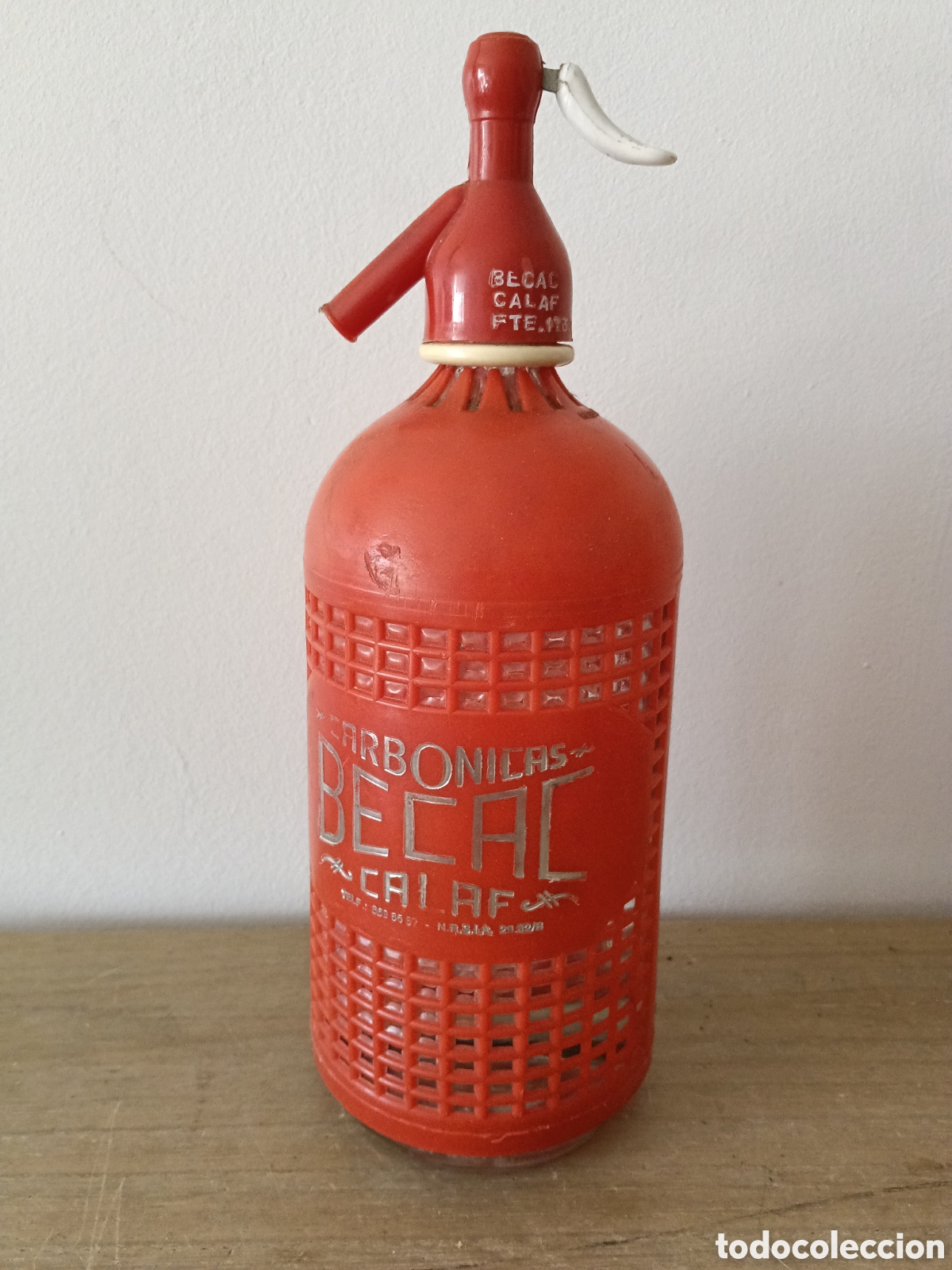 Otras botellas y bebidas antiguas de colecci&oacute;n: Sif&oacute;n antiguo Carb&oacute;nicas Becac Calaf