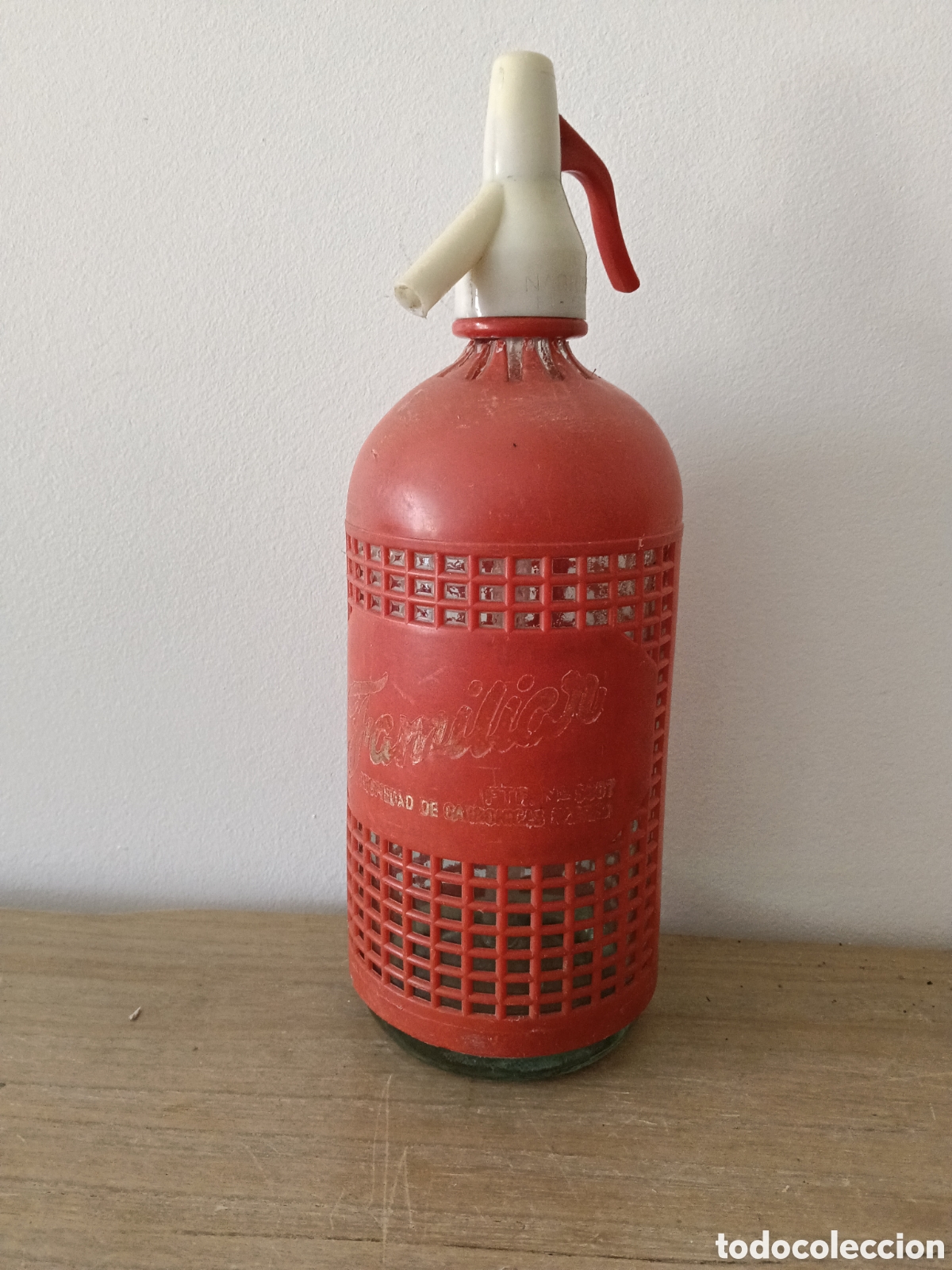 Otras botellas y bebidas antiguas de colecci&oacute;n: Sif&oacute;n antiguo Familiar