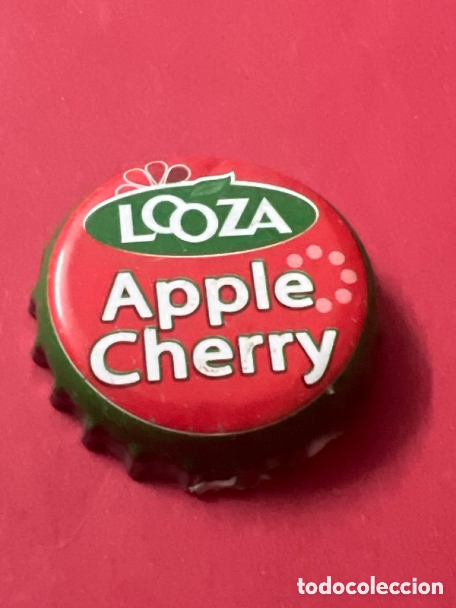 Otras botellas y bebidas antiguas de colecci&oacute;n: T4/X121/D3. CHAPA - Bebida de frutas u hortalizas - Looza Apple Cherry