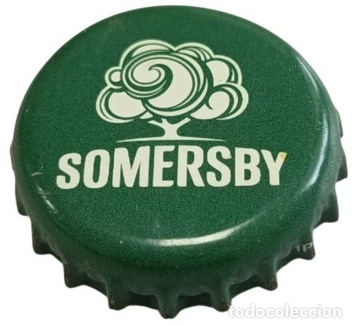 Otras botellas y bebidas antiguas de colecci&oacute;n: Capsule Crown Cap Cidre Somersby verte RP1031 tap&oacute;n corona
