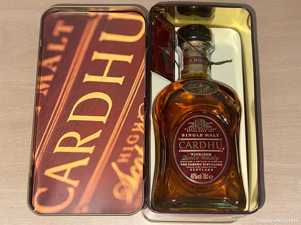 Sammeln andere Flaschen und Getr&auml;nke: Single Malt CARDHU Highland Scotch Whisky Aged 12 Years Limited Edition en Estuche de Metal
