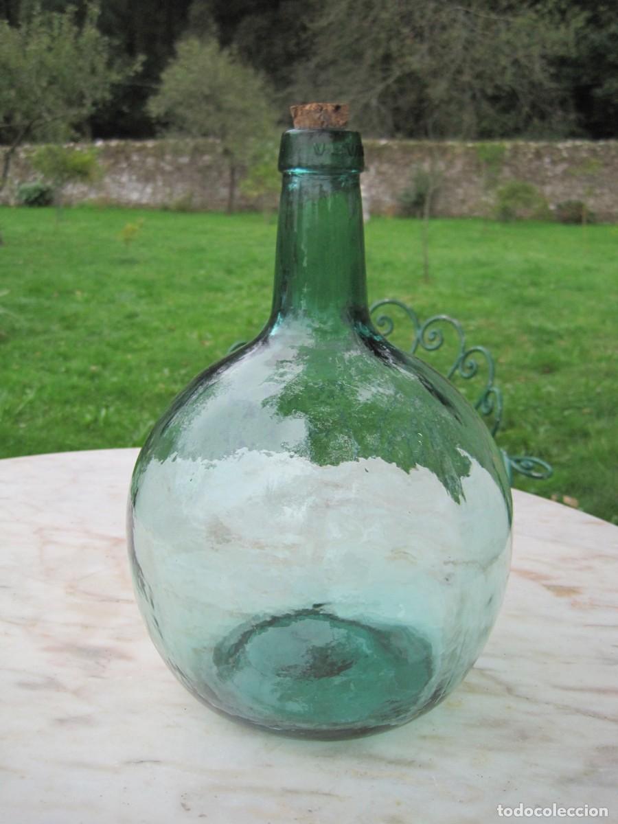 Otras botellas y bebidas antiguas de colecci&oacute;n: BONITA DAMAJUANA DE CRISTAL - V. LEVANTE - GARRAFA - FRASCA