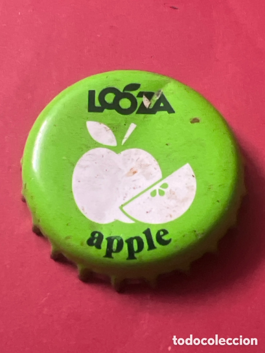 Otras botellas y bebidas antiguas de colecci&oacute;n: T4/X140/F6. CHAPA - Bebida de frutas u hortalizas - LOOZA APPLE