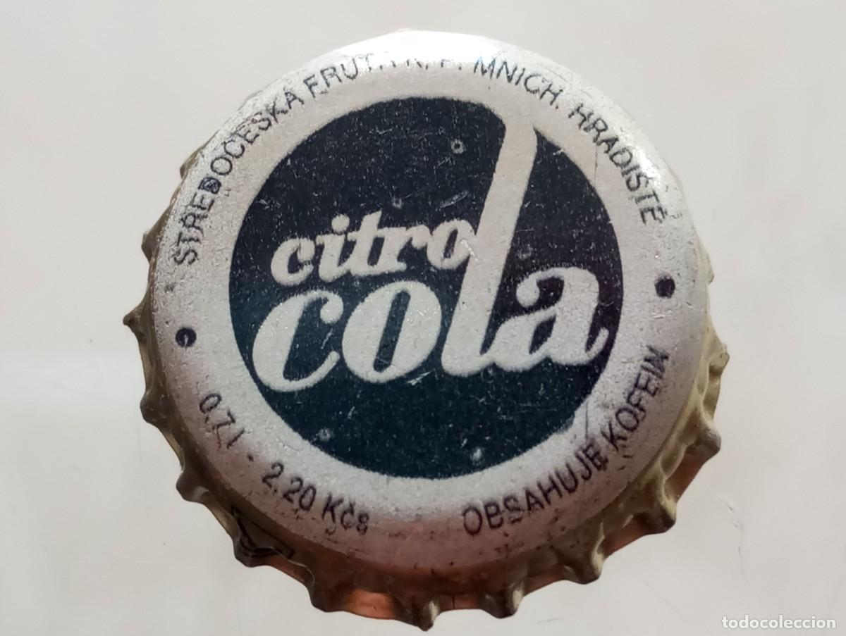 Otras botellas y bebidas antiguas de colecci&oacute;n: Chapa tap&oacute;n corona de la bebida 'checoslovaca' CITRO COLA