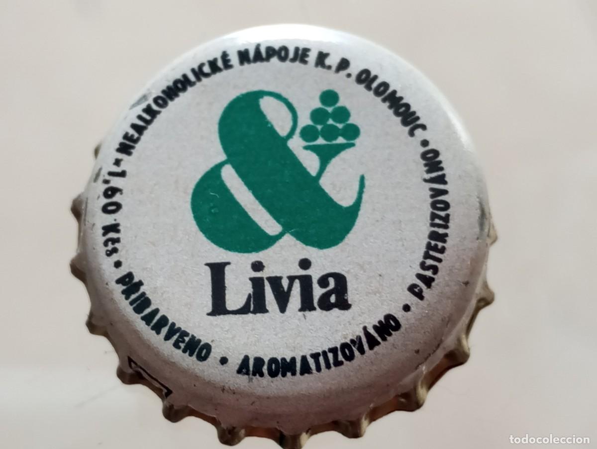 Otras botellas y bebidas antiguas de colecci&oacute;n: Chapa tap&oacute;n corona de la bebida 'checoslovaca' LIVIA