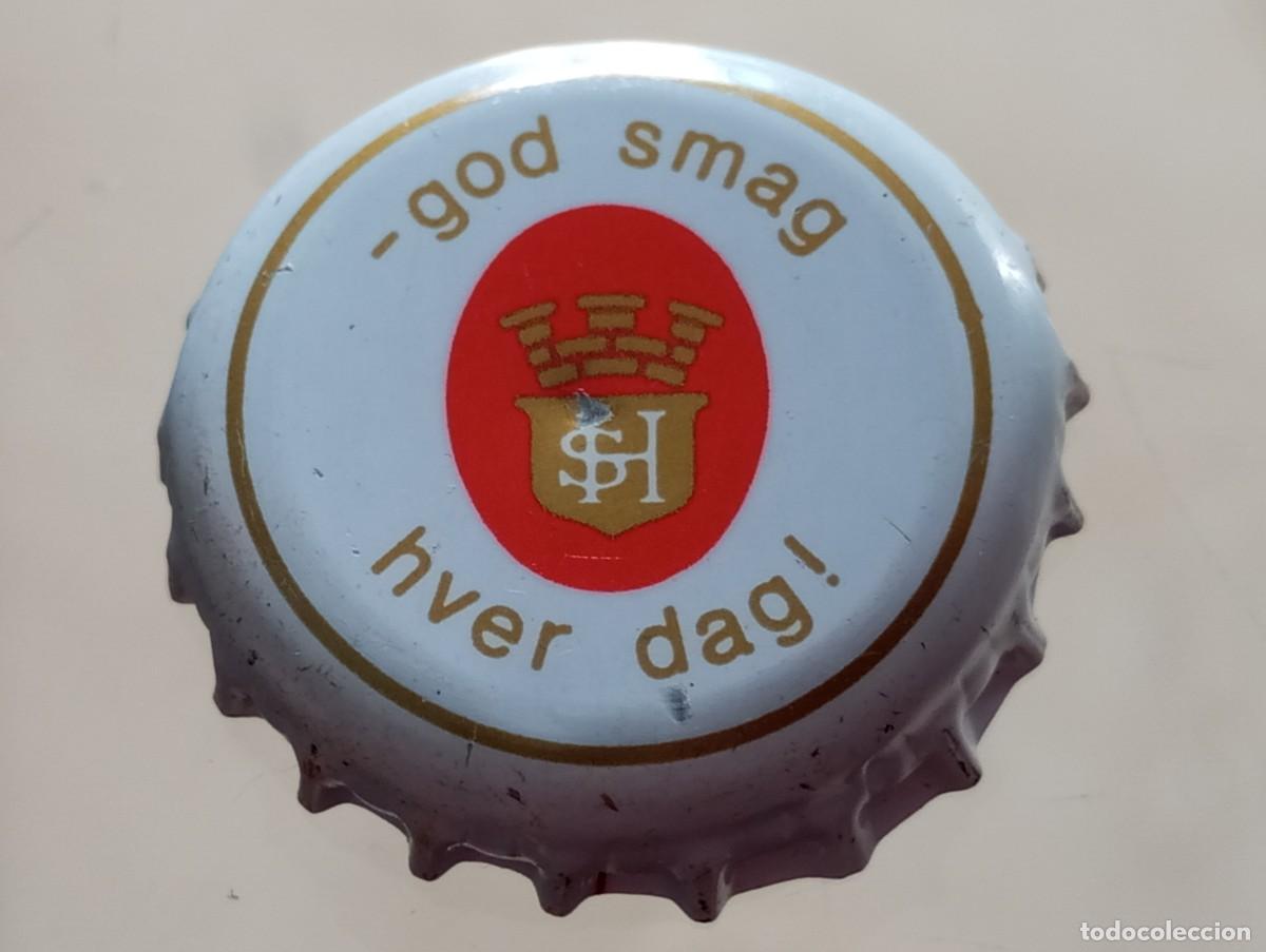 Otras botellas y bebidas antiguas de colecci&oacute;n: Chapa tap&oacute;n corona de la bebida 'GOD SMAG - HVER DAG!' (Saltum-Houlbjerg Bryggerier)