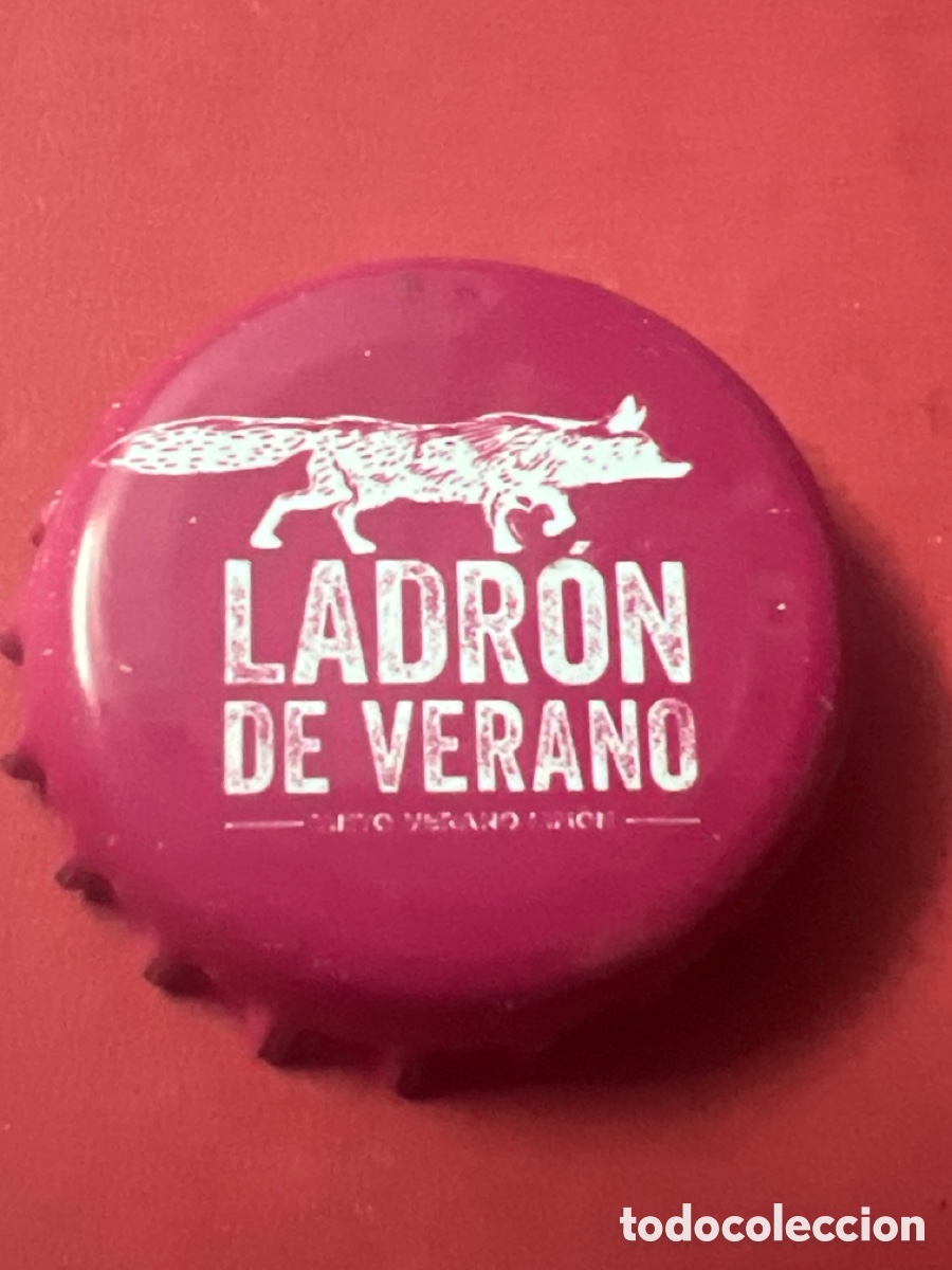 Otras botellas y bebidas antiguas de colecci&oacute;n: T4/X137/B5. CHAPA VINO - Ladr&oacute;n de Verano Tinto Verano Lim&oacute;n - ESPA&Ntilde;A