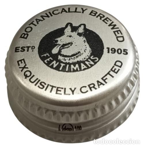 Otras botellas y bebidas antiguas de colecci&oacute;n: Royaume Uni Capsule Aluminium &agrave; visser Soda Fentimans chien Fearless RP971 tap&oacute;n