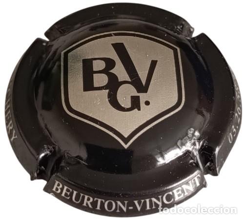 Otras botellas y bebidas antiguas de colecci&oacute;n: Francia Capsule Plaque Muselet Champagne Beurton Vincent Cuchery RP932 tap&oacute;n