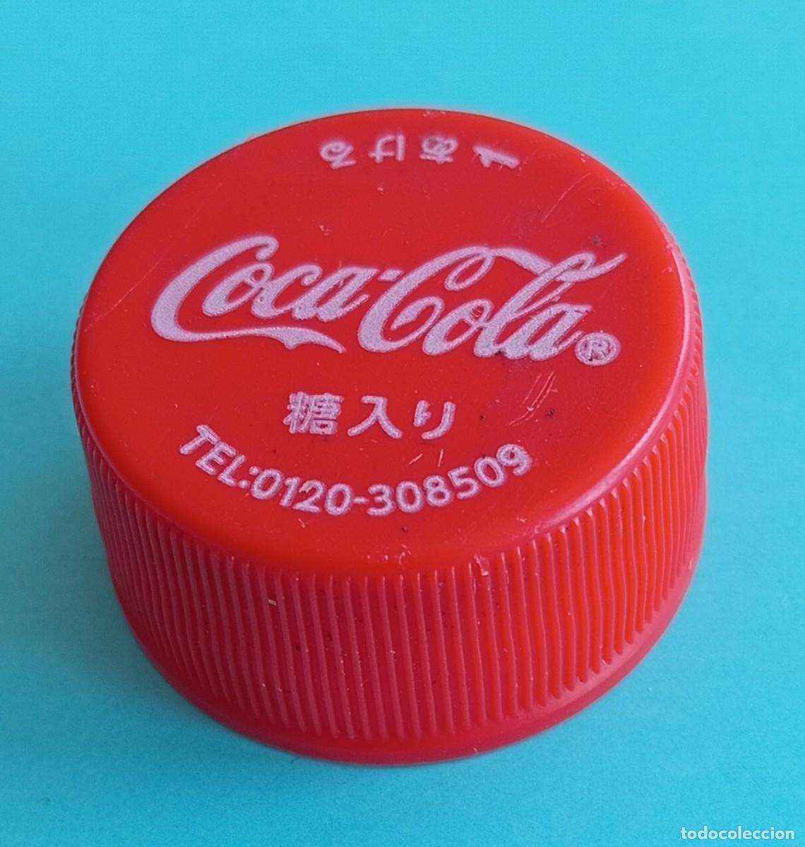 Otras botellas y bebidas antiguas de colecci&oacute;n: PEDIDO M&Iacute;NIMO 5 EUROS. TAP&Oacute;N ROSCA PL&Aacute;STICO JAP&Oacute;N COCA COLA original taste.