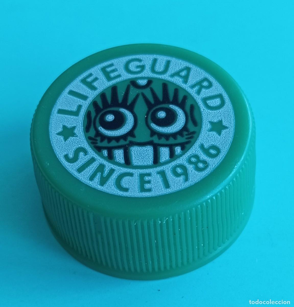 Otras botellas y bebidas antiguas de colecci&oacute;n: PEDIDO M&Iacute;NIMO 5 EUROS. TAP&Oacute;N ROSCA PL&Aacute;STICO JAPON BEBIDA ENERG&Eacute;TICA LIFE GUARD de Cheerio.
