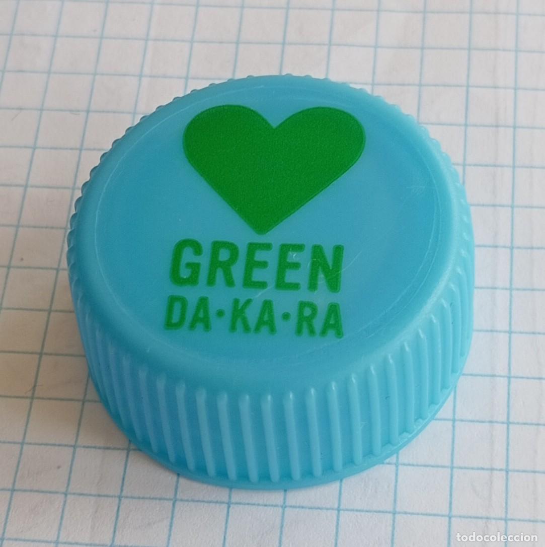 Otras botellas y bebidas antiguas de colecci&oacute;n: PEDIDO M&Iacute;NIMO 5 EUROS. TAP&Oacute;N ROSCA PL&Aacute;STICO JAPON AGUA MINERAL GREEN DAKARA.