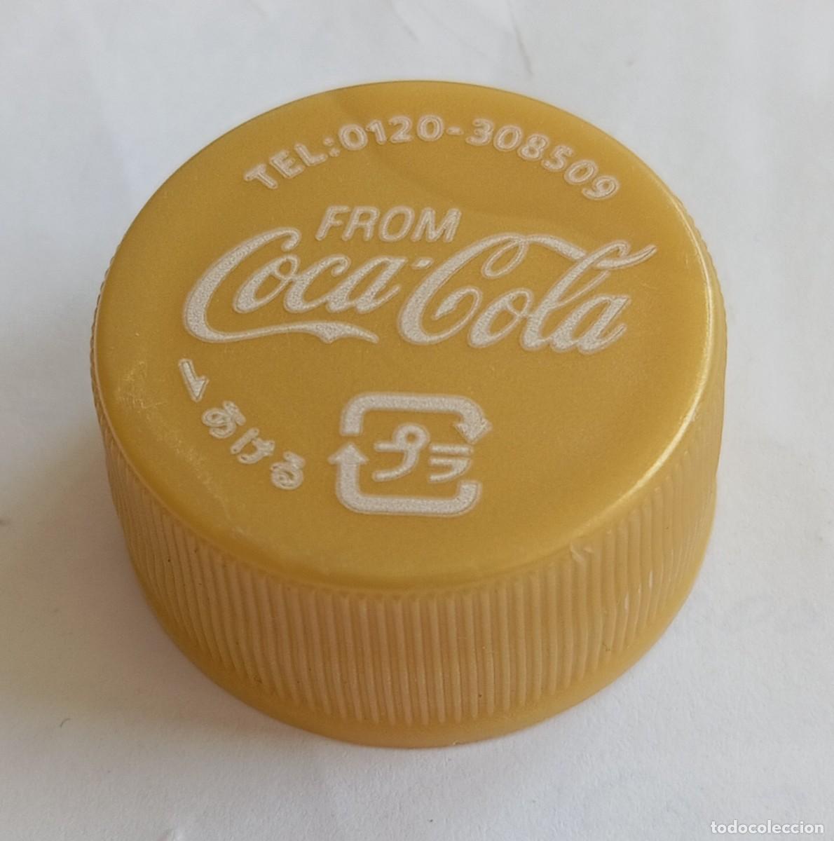 Otras botellas y bebidas antiguas de colecci&oacute;n: PEDIDO M&Iacute;NIMO 5 EUROS. Tap&oacute;n rosca pl&aacute;stico Jap&oacute;n COCA COLA sin cafeina