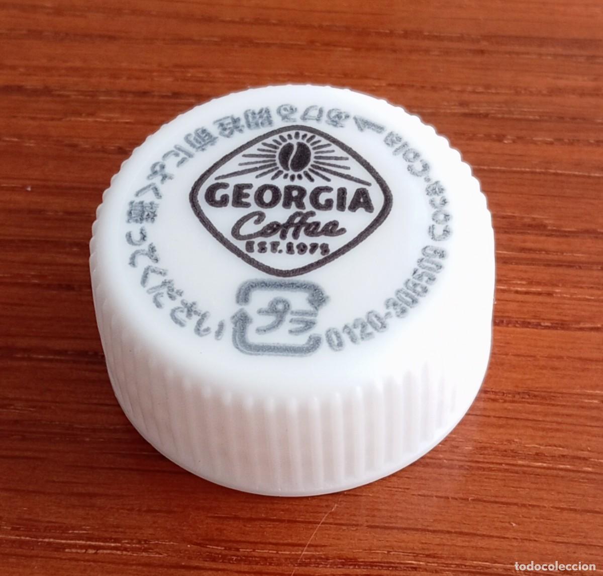 Otras botellas y bebidas antiguas de colecci&oacute;n: PEDIDO M&Iacute;NIMO 5 EUROS Tap&oacute;n rosca pl&aacute;stico Jap&oacute;n GEORGIA CAF&Eacute; SOLO NEGRO SIN AZ&Uacute;CAR.