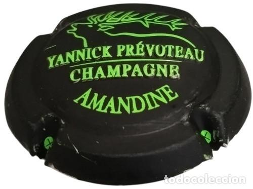 Otras botellas y bebidas antiguas de colecci&oacute;n: Francia Capsule Plaque Muselet Capsule Yannick Pr&eacute;voteau Champagne Amandine RP929 tap&oacute;n