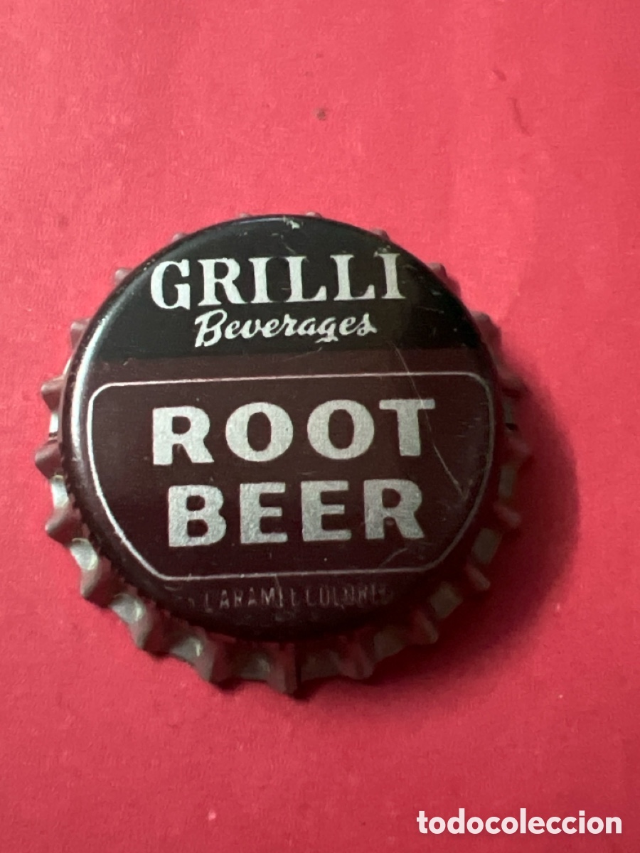 Colecionismo de Outras Garrafas e Bebidas: Q461. CHAPA - Soda/Refresco - ESTADOS UNIDOS - Grilli Beverages Root Beer Caramel Colored