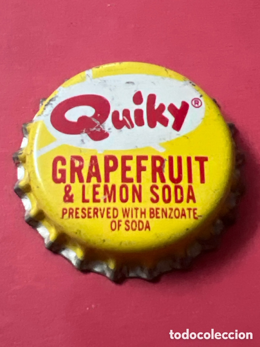 Otras botellas y bebidas antiguas de colecci&oacute;n: Q471. CHAPA - Soda/Refresco - Estados Unidos - QUIKY