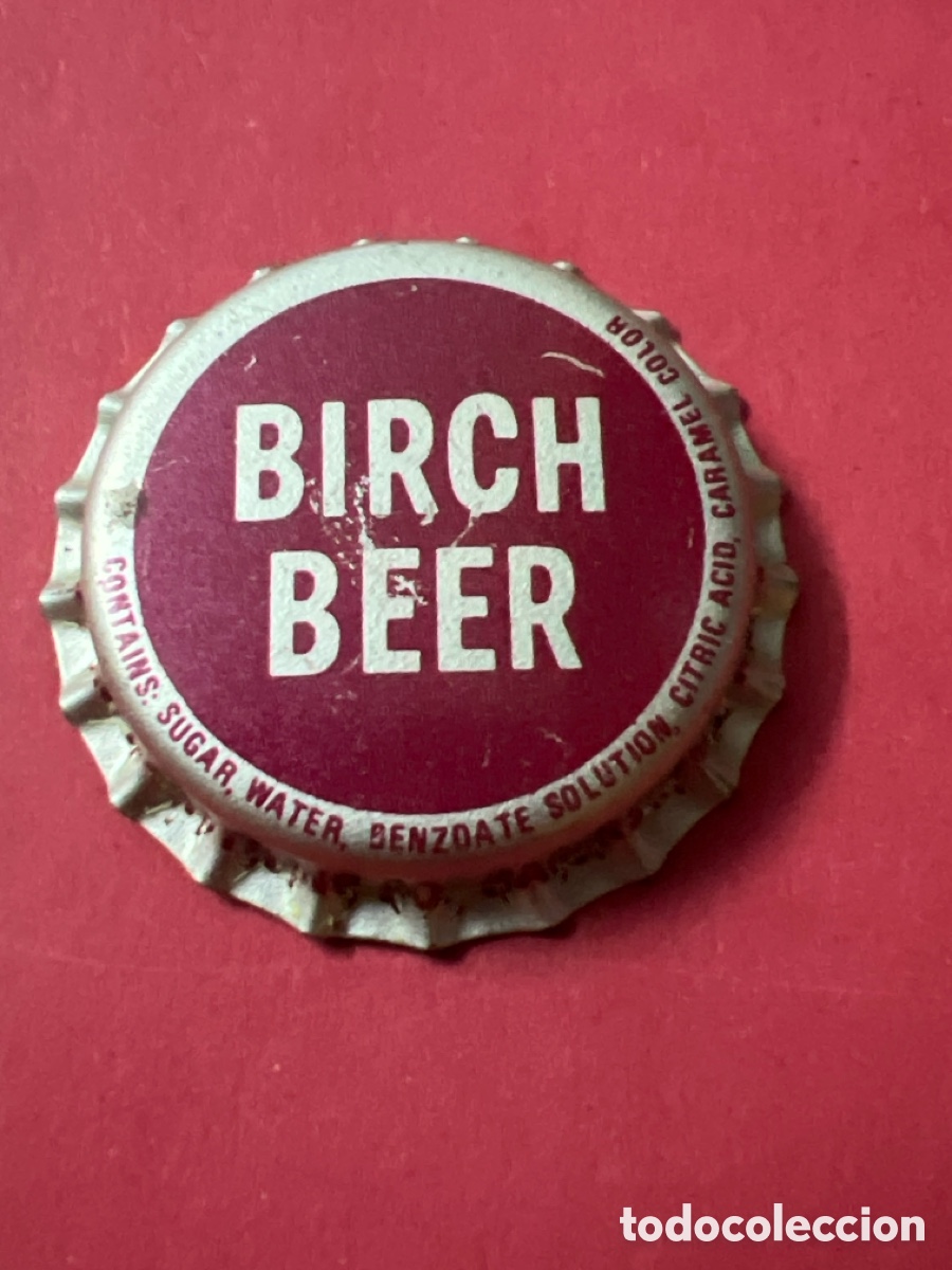 Otras botellas y bebidas antiguas de colecci&oacute;n: Q473. CHAPA - Soda/Refresco - ESTADOS UNIDOS - BIRCH BEER