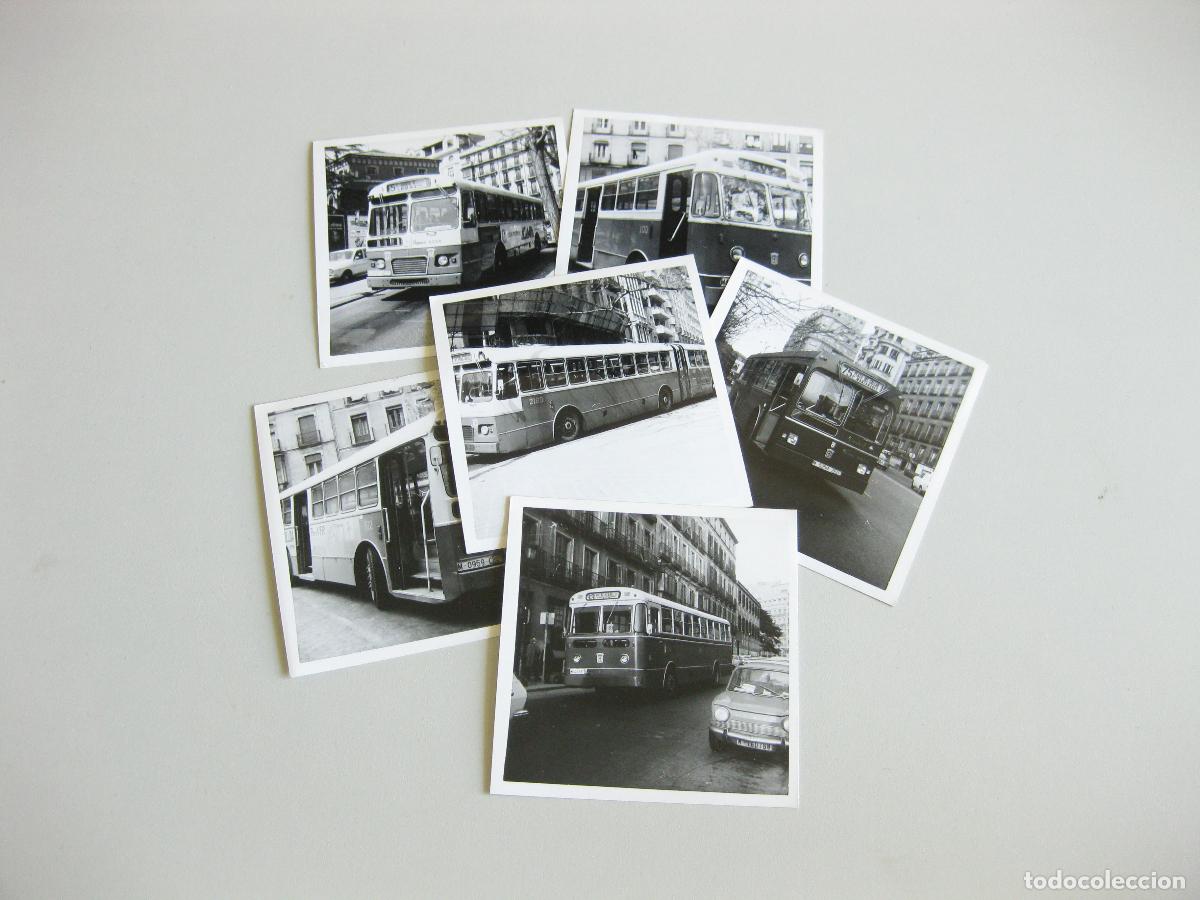 Otras botellas y bebidas antiguas de colecci&oacute;n: LOTE DE 6 FOTOGRAF&Iacute;AS DE DIFERENTES MODELOS DEL AUTOBUSS PEGASO DEL AYUNTAMIENTO DE MADRID.