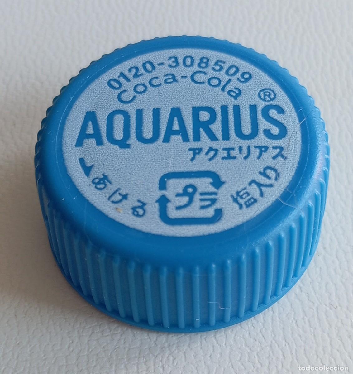 Colecionismo de Outras Garrafas e Bebidas: PEDIDO M&Iacute;NIMO 5 EUROS. Tap&oacute;n rosca pl&aacute;stico JAP&Oacute;N Aquarius de Coca Cola. Plastic bottle cap