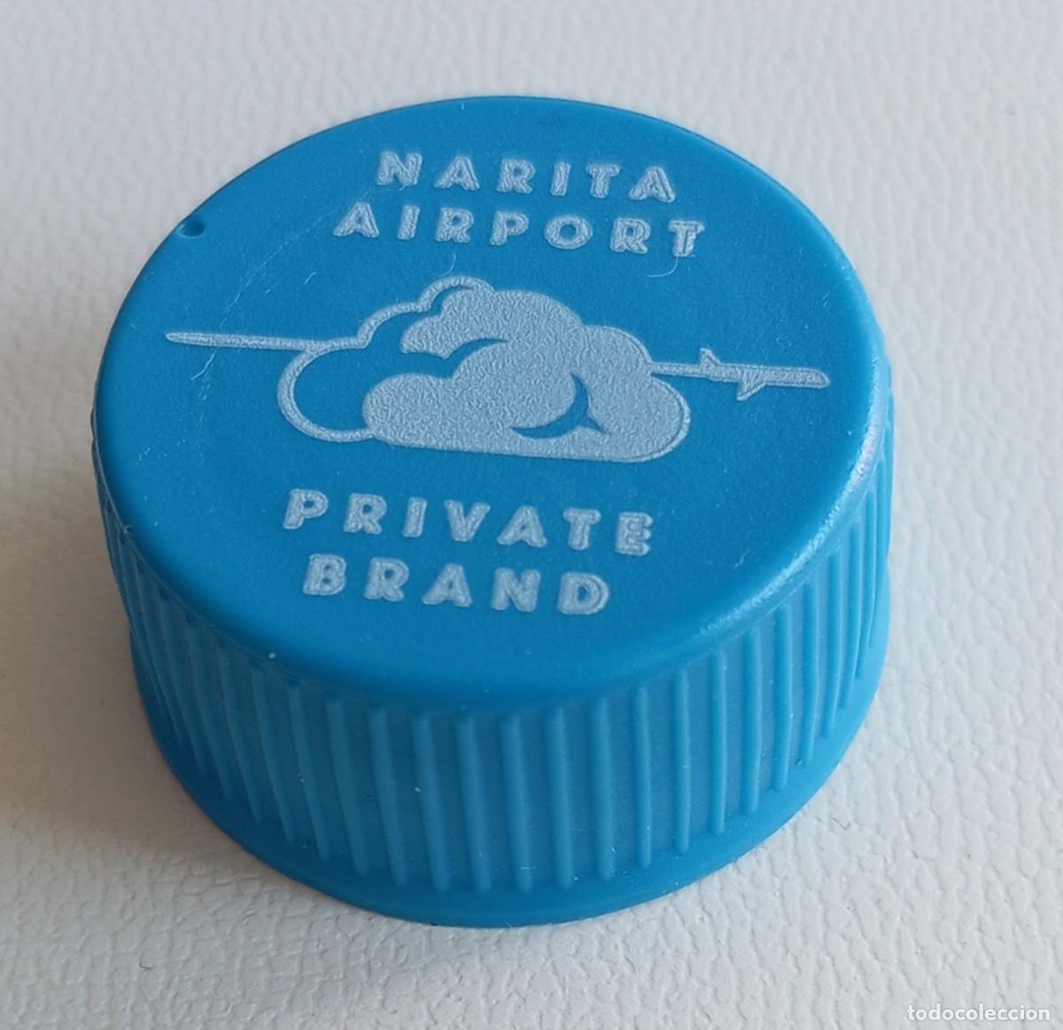 Colecionismo de Outras Garrafas e Bebidas: PEDIDO M&Iacute;NIMO 5 EUROS. Tap&oacute;n rosca pl&aacute;stico JAP&Oacute;N agua mineral privada aeropuerto Plastic bottle cap