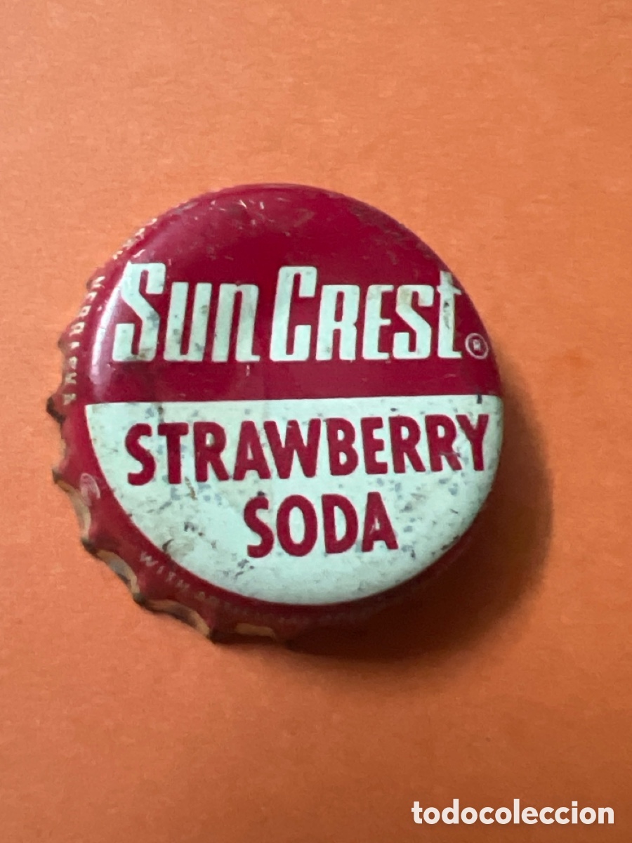Collectionnisme d'Autres Bouteilles et Boissons : T4/X137/C6. CHAPA - Soda/Refresco - Estados Unidos - Sun Crest Strawberry Soda - CON CORCHO