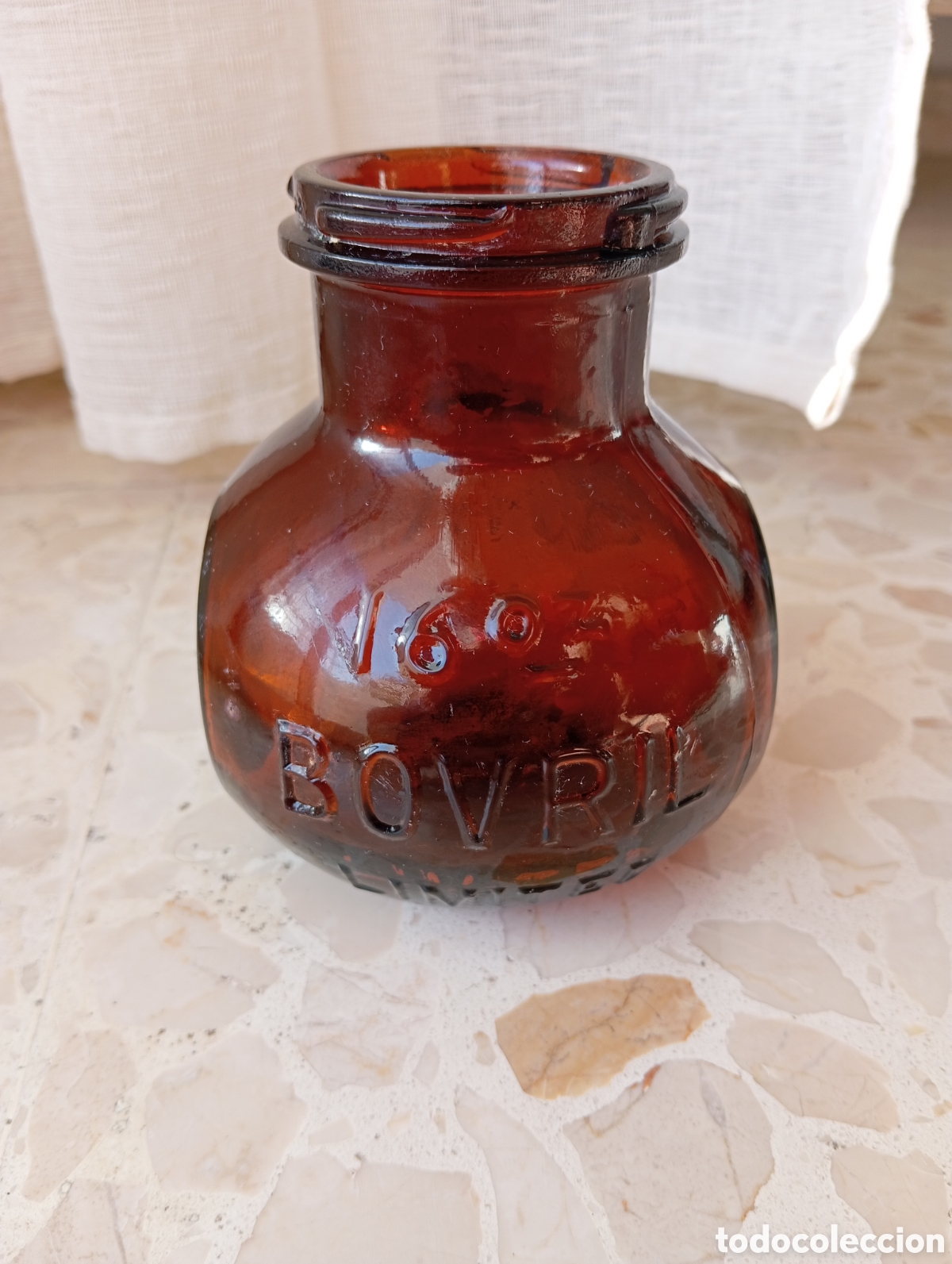 Otras botellas y bebidas antiguas de colecci&oacute;n: Bote tarro Bovril 16 onzas