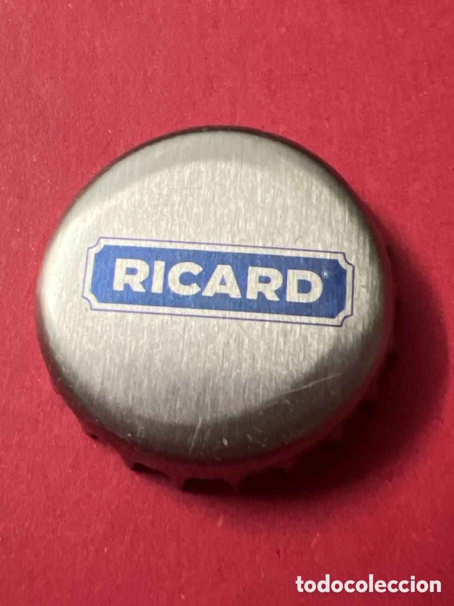 Otras botellas y bebidas antiguas de colecci&oacute;n: T4/X144/M1. CHAPA - Bebida alcoh&oacute;lica - RICARD - FRANCIA