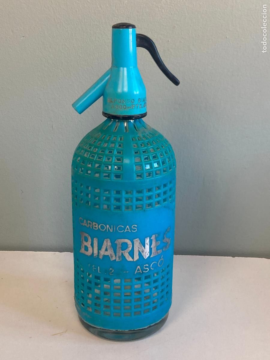 Otras botellas y bebidas antiguas de colecci&oacute;n: SIFON - CARBONICAS BIARNES, ASCO - CABEZA ORIGINAL