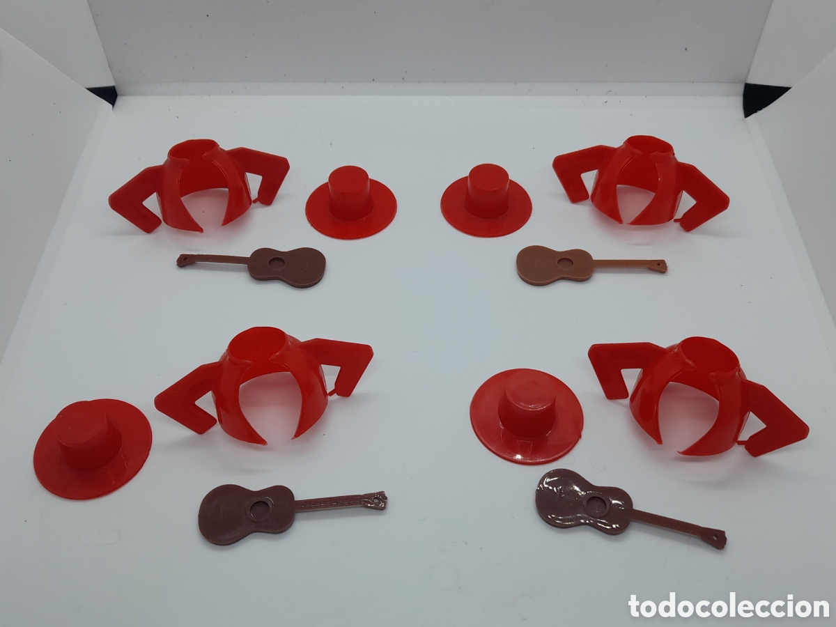Otras botellas y bebidas antiguas de colecci&oacute;n: TIO PEPE. LOTE DE 4 CONJUNTOS COMPLETOS PARA BOTELLA PEQUE&Ntilde;A DE TIO PEPE.